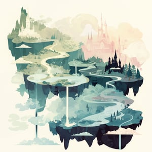 Explore every last corner of this magical game wonderland! Layered fantasy worlds with waterfalls and castles