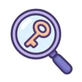 Play relaxing hidden object games and seek out secret details Looking glass examining an old key