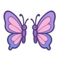 Play match 3, memory, and tile-matching games Two purple butterflies matching each other
