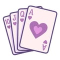 Play classic card games like hearts and rummy online Cartoon deck of playing cards with hearts and spades