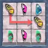 Match the wings to make butterflies! Match 3 style game with butterfly wings