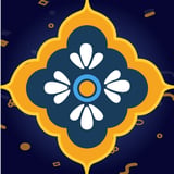 Colorful mandala tile matching puzzle with flower-like patterns