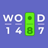 Letters and numbers in a word puzzle game