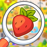 Hidden object game scene with animals, presents, and colorful maps waiting to be searched