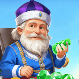 A regal king holding many precious jade stones