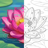 Relax as paintings come to life! Painterly lily flower in coloring app