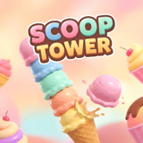 Colorful ice cream scoops stacked high on a waffle cone in a pastel dessert world