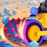 Crush blocks, collect gems, and upgrade your mining machine Colorful mining game with block-crushing truck and cute pets