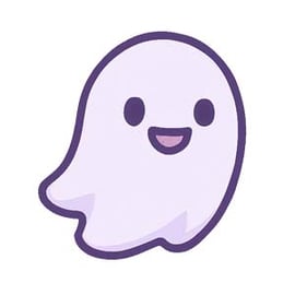 Super cute cartoon ghostie