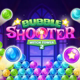 Pop enchanted bubbles to restore the Witch Tower! Glowing bubbles in a spooky Halloween theme