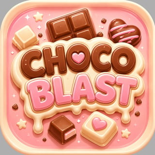 Chocolate-themed block puzzle game with colorful candy pieces on an 8x8 grid