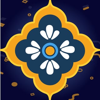 Colorful mandala tile matching puzzle with flower-like patterns