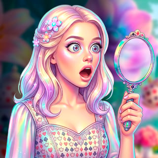 Hidden object puzzle set in a magical garden filled with flowers, musical instruments, and fantasy treasures.