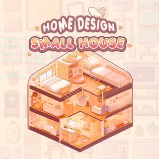Cute cartoony house decorating game