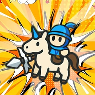 Cartoon medieval kingdom defense game with a castle, turrets, traps, and mergeable defenses
