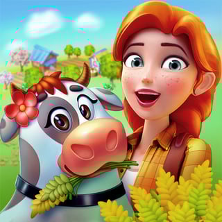 A cozy farm on a hilltop