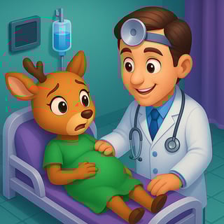 Run your own busy animal clinic and treat adorable pets Cartoon vet treating a cute sick animal in a colorful 3D pet hospital